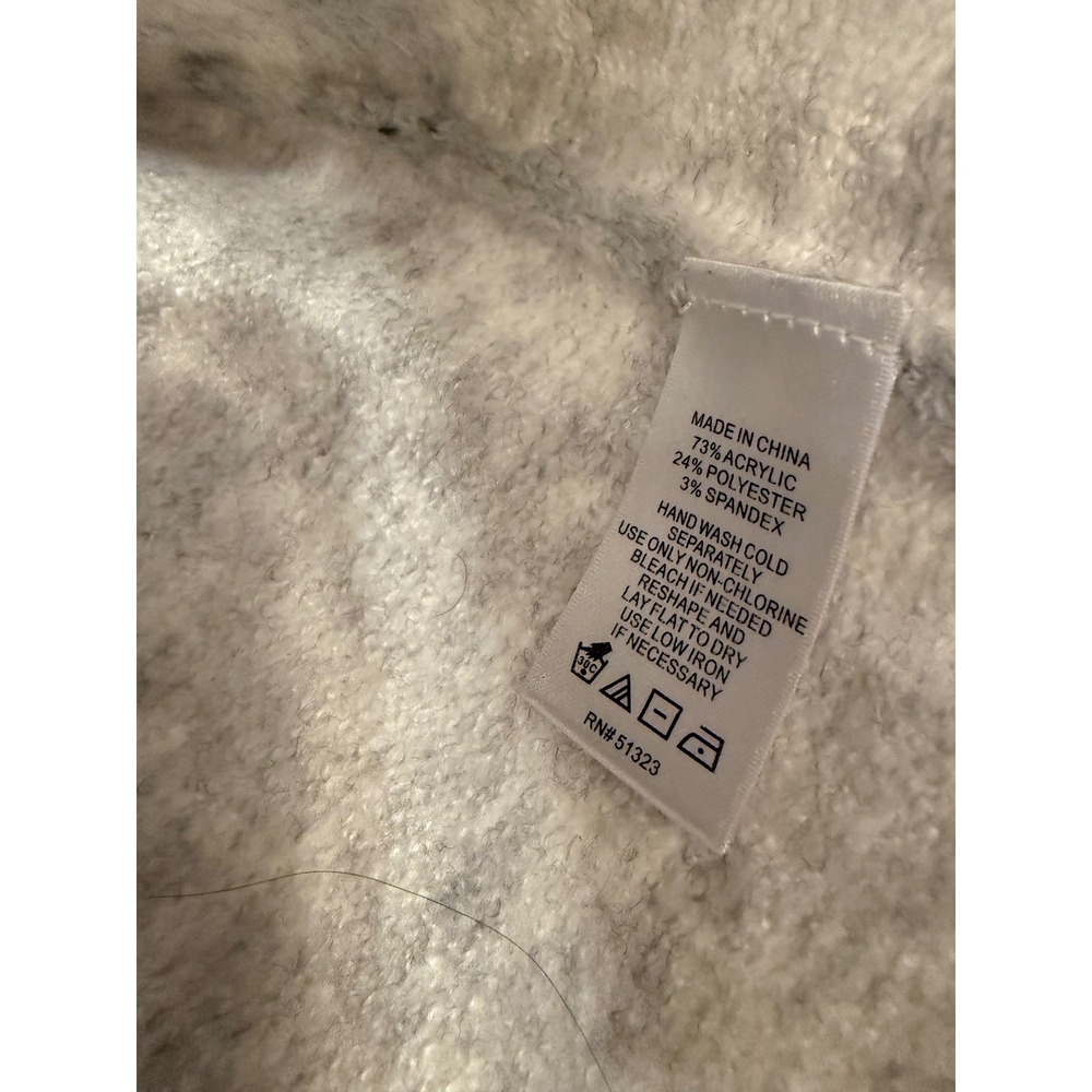 CeCe Women's Gray Sequined Striped Long Sleeve Sweater Size S - Picture 5 of 8